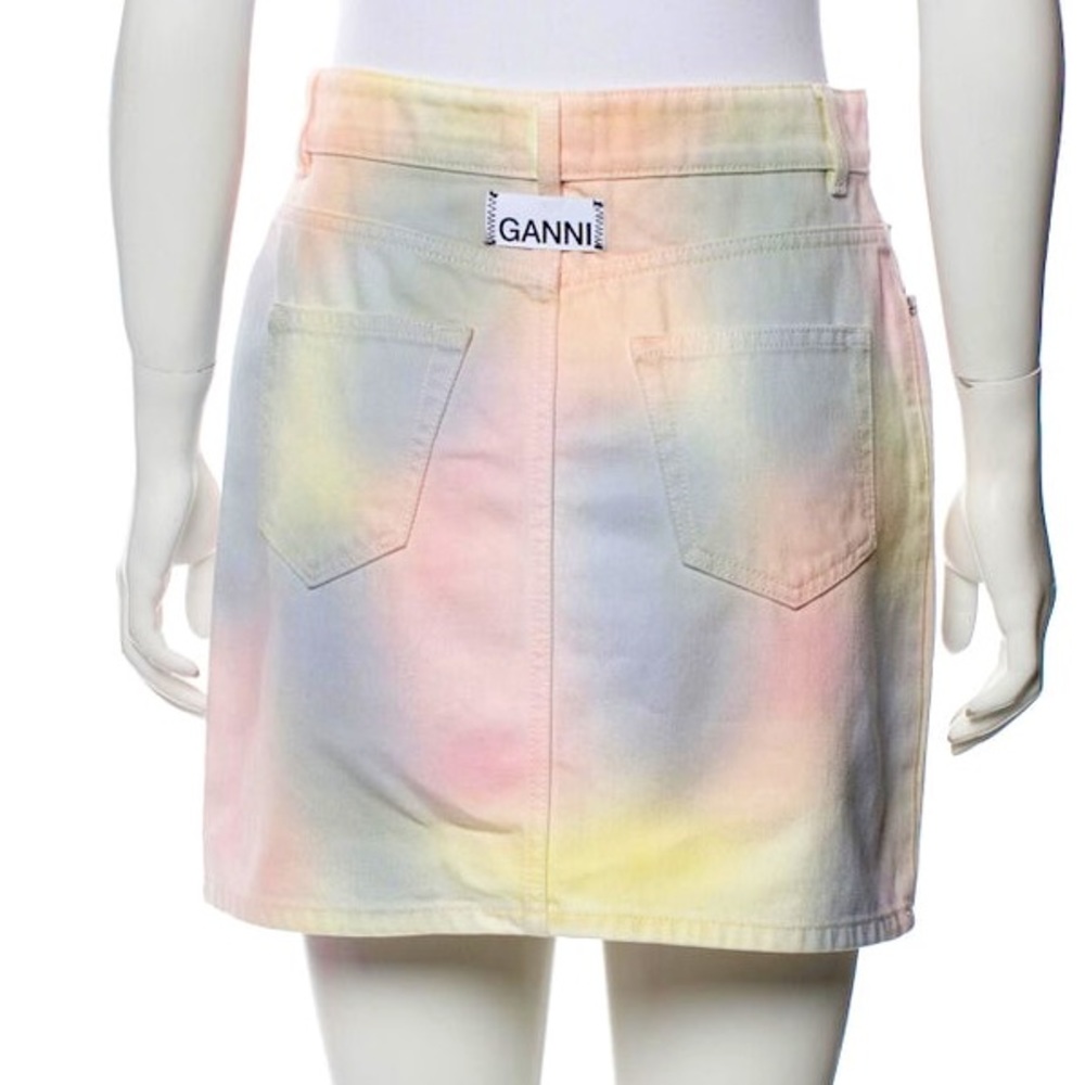 Ganni Tie-dye mini skirt